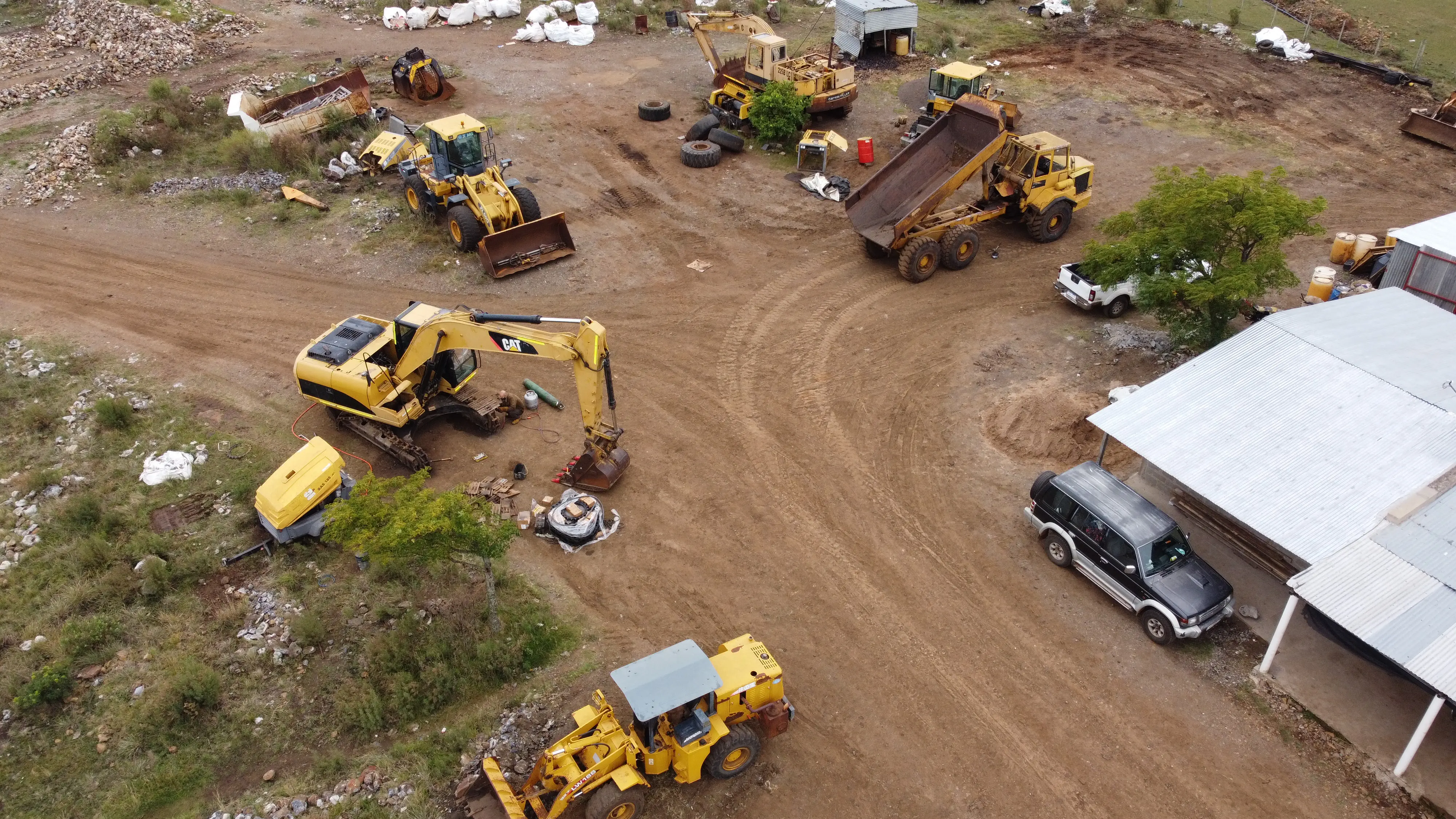 Saba-Barrios Mining Group equipment yard · Artigas